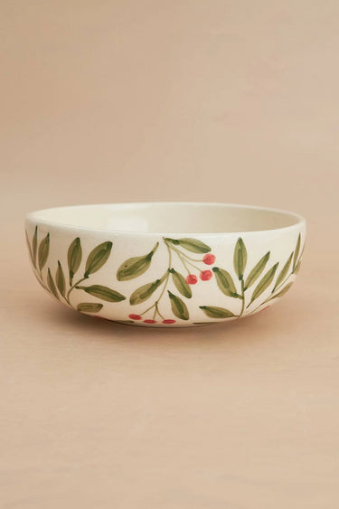 Holly Holiday Leaf Bowl
